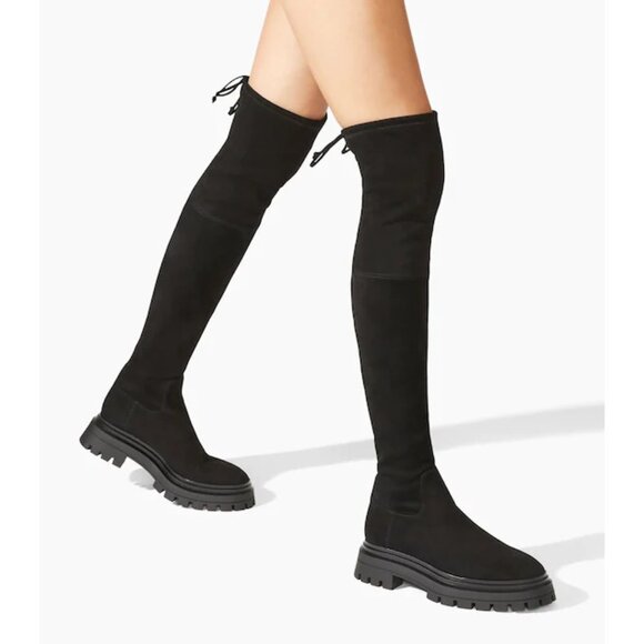 STUART WEITZMAN Bedfordland stretch-suede over-the-knee boots  Size: 7.5 - Picture 1 of 10